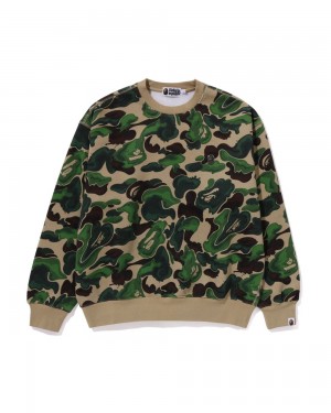 Bluza Bape Art Camo Metal One Point Crewneck Męskie Zielone | 49201FPRQ