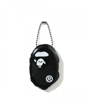 Inne Akcesoria Bape Ape Head Coin case Męskie Czarne | 50268TMOX