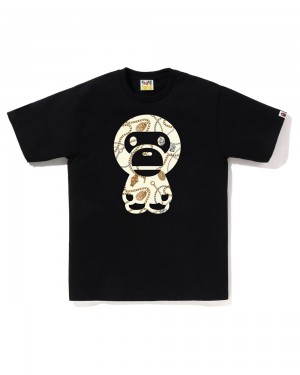 Koszulki Bape Jewels Big Baby Milo Męskie Czarne | 34705VLBU