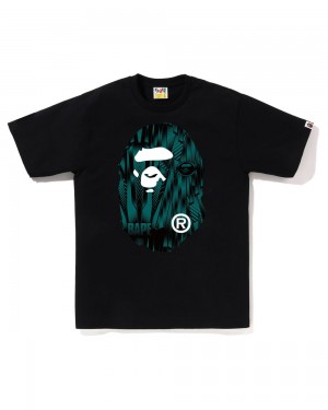 Koszulki Bape Speed Racer Big Ape Head Męskie Czarne | 81602WMGN