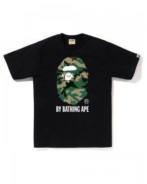 Koszulki Bape Woodland By Bathing Ape Męskie Czarne | 34786FBLE