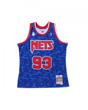 Koszulki Bape X M&N Brooklyn Nets Tank Męskie Niebieskie | 75169PQJB