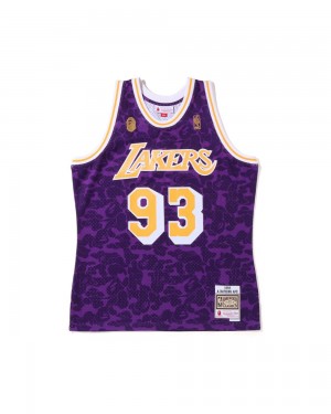 Koszulki Bape X M&N Los Angeles Lakers Jersey Tank Męskie Fioletowe | 73621GMWK