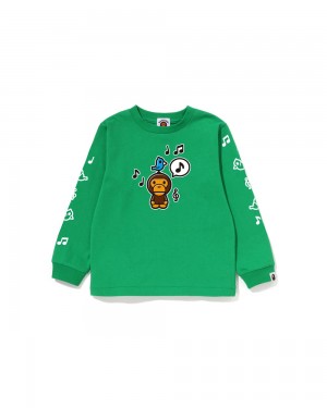 Najfatalniejszy Bape Baby Milo Speech Balloon L/S #2 Dziecięce Mięta | 81934NZXF