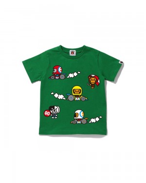 Najfatalniejszy Bape Baby Milo Wyścigowe #7 Dziecięce Zielone | 67513QORZ