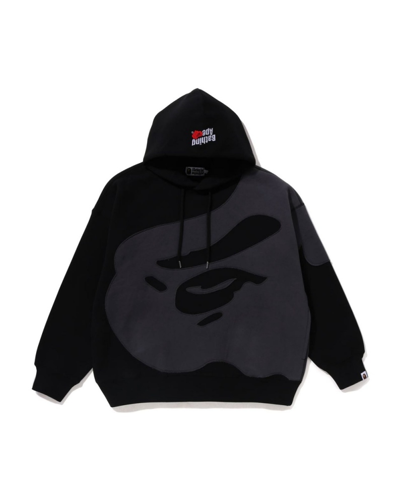 Bluza Bape Head Patch Pullover Hoodie Męskie Czarne | 03617WAVK