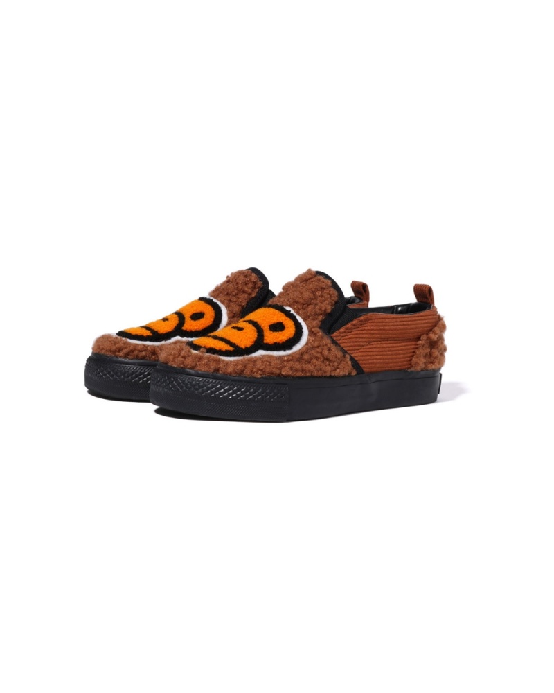 Buty Bape Baby Milo Boa Slip Ons Dziecięce Brązowe | 56732MQOI