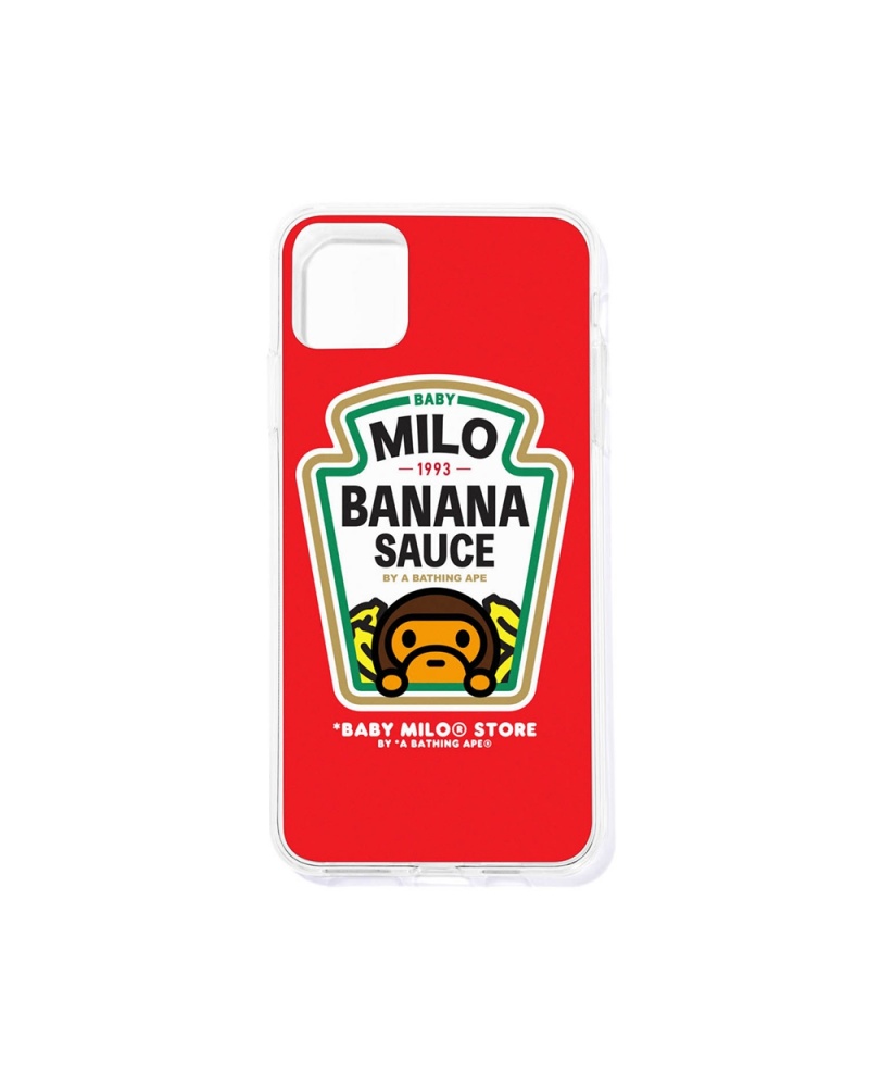 Inne Akcesoria Bape Banana Sauce iPhone 11 Pro case Męskie Głęboka Czerwone | 47926ZRXM