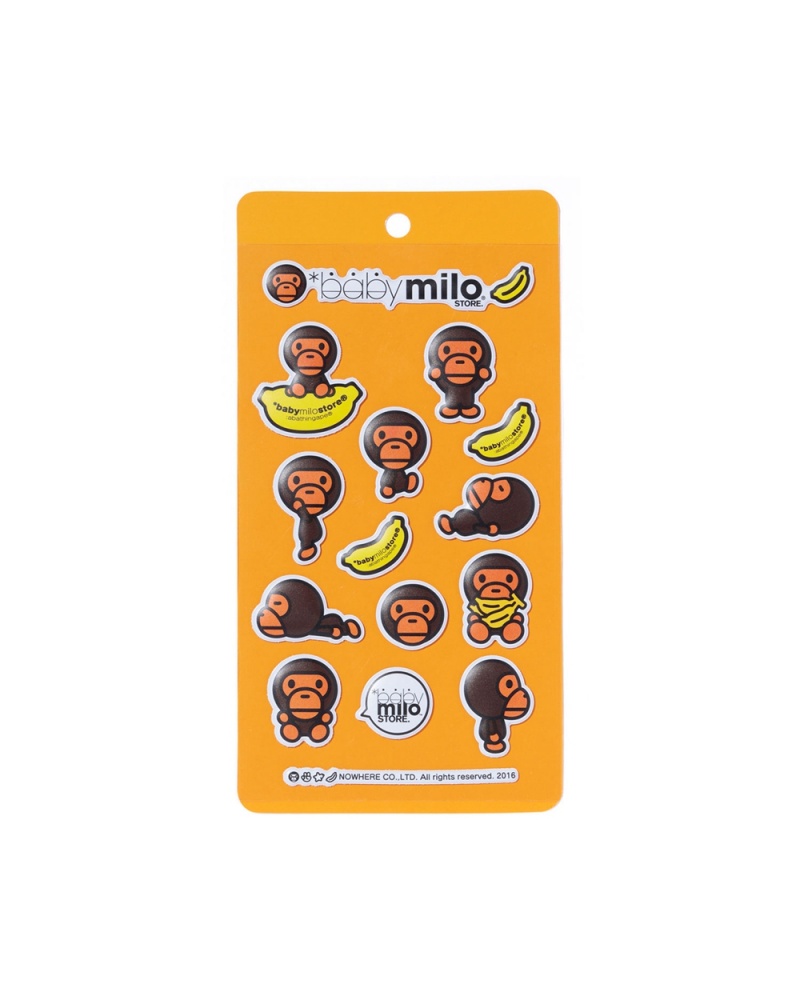 Inne Akcesoria Bape Milo & Banana sticker pack Męskie Pomarańczowe | 29108OBIQ