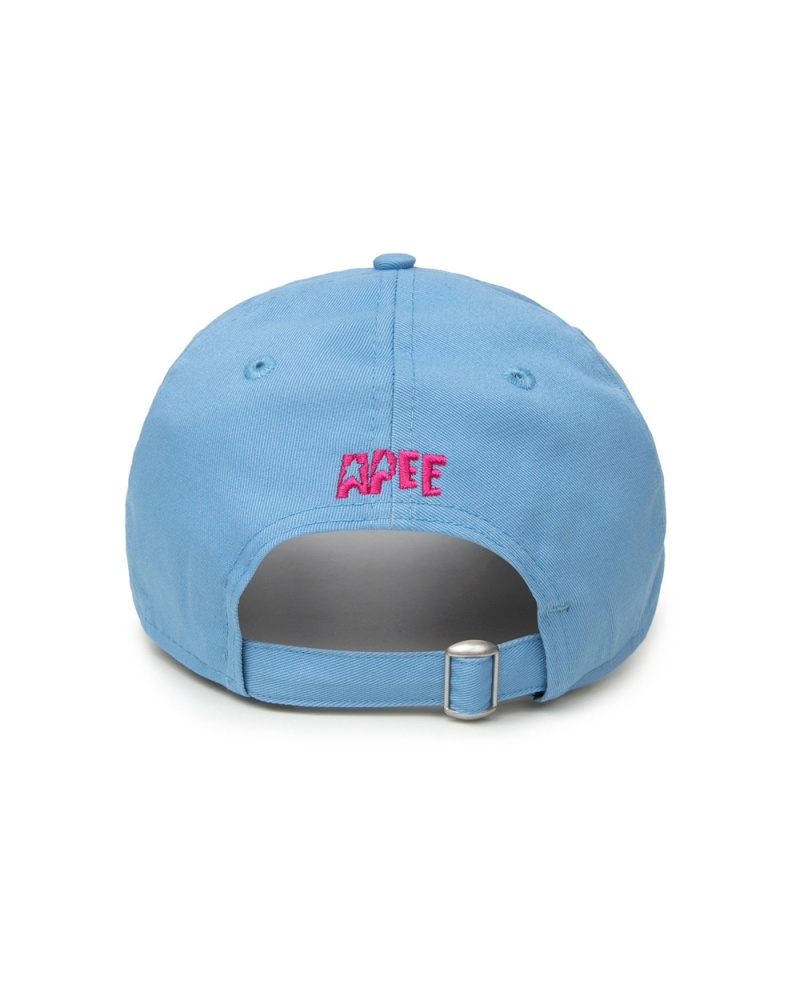 Kapelusz Bape X New Era logo Damskie Niebieskie | 81354EWND