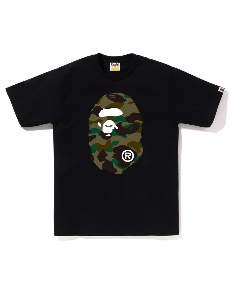 Koszulki Bape 1st Big Ape Head Męskie Czarne | 06593FAWG