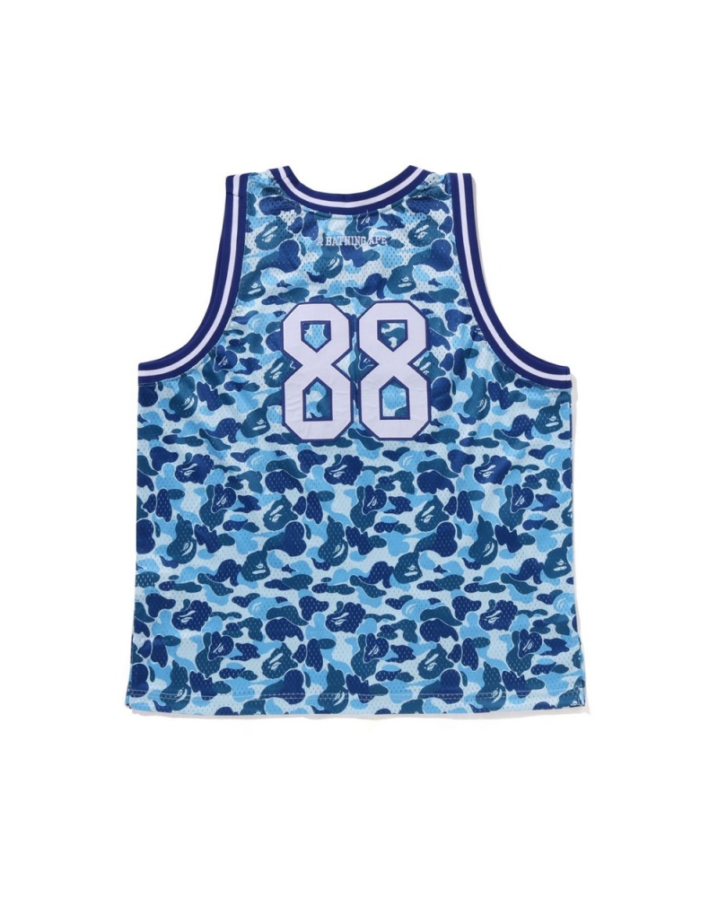 Koszulki Bape ABC Basketball Tank Męskie Głęboka Niebieskie | 79012XLYM