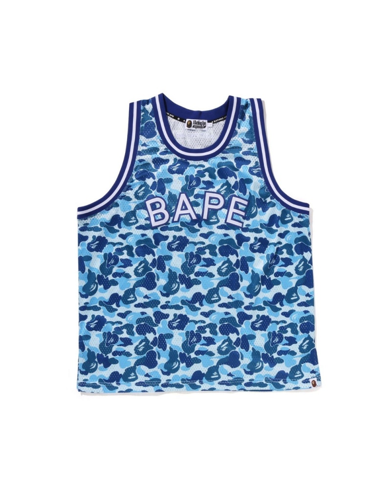 Koszulki Bape ABC Basketball Tank Męskie Głęboka Niebieskie | 79012XLYM