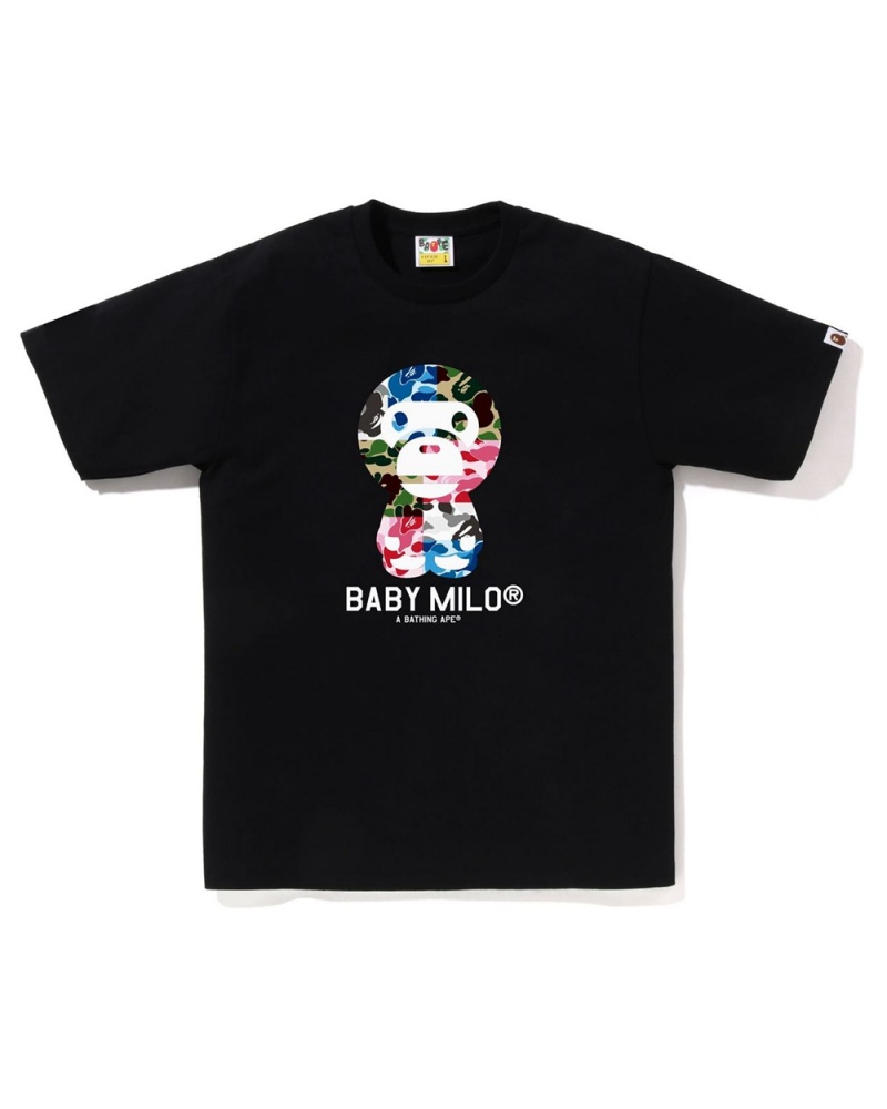 Koszulki Bape ABC Crazy Baby Milo Męskie Czarne | 10685IXUG