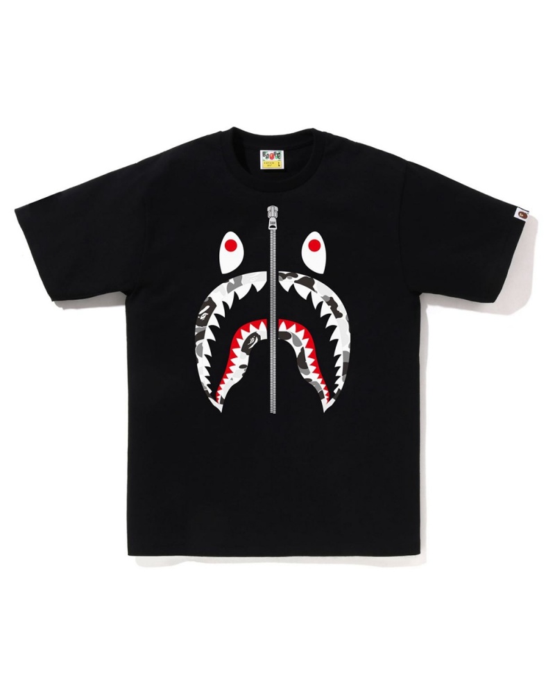 Koszulki Bape ABC Shark Męskie Czarne | 20597NPAF