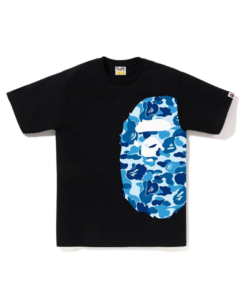 Koszulki Bape ABC Side Big Ape Head Męskie Czarne | 35487WISE