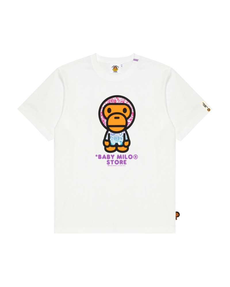 Koszulki Bape Baby Milo Damskie Białe | 29645WBXM