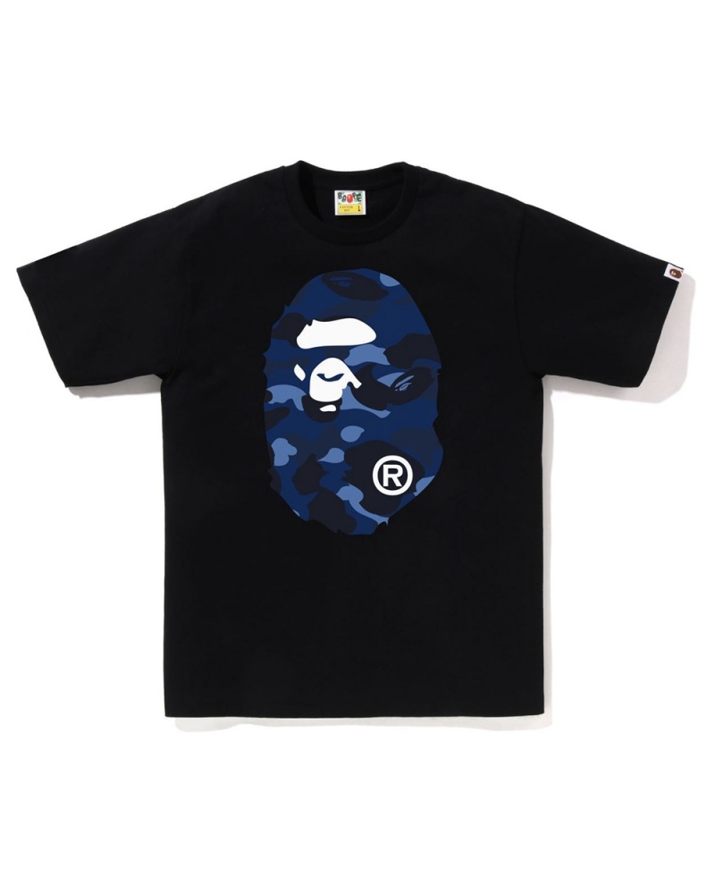 Koszulki Bape Big Ape Head Męskie Czarne | 51247BHJV