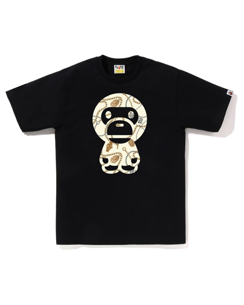 Koszulki Bape Jewels Big Baby Milo Męskie Czarne | 34705VLBU