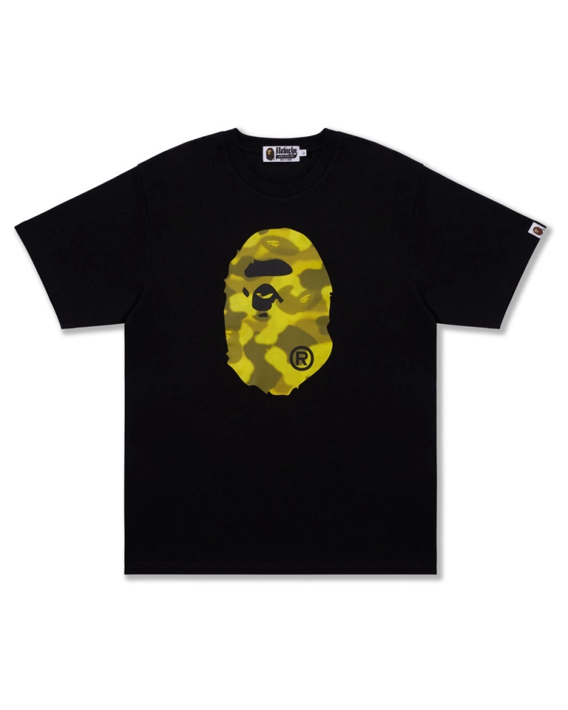 Koszulki Bape Radiation Big Ape Head Męskie Czarne | 62950FXZS