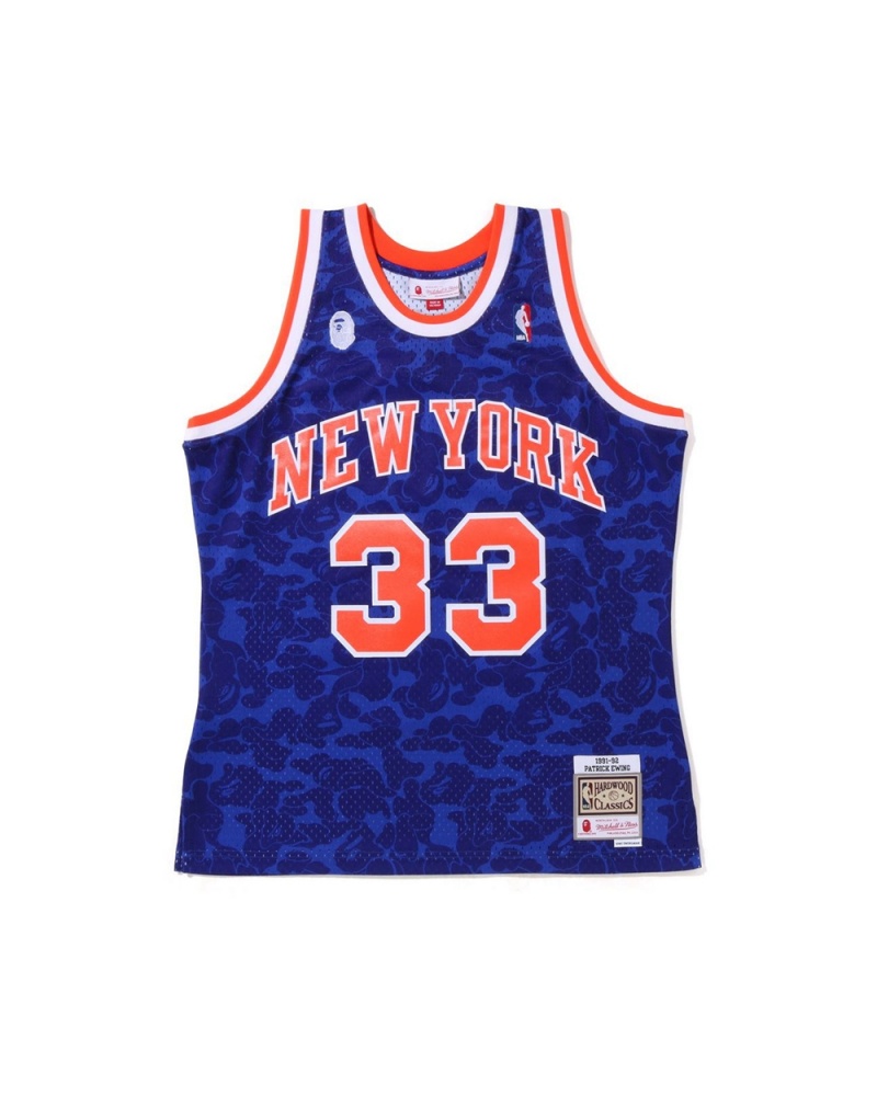 Koszulki Bape X M&N New York Knicks Tank Męskie Niebieskie | 62190USQR