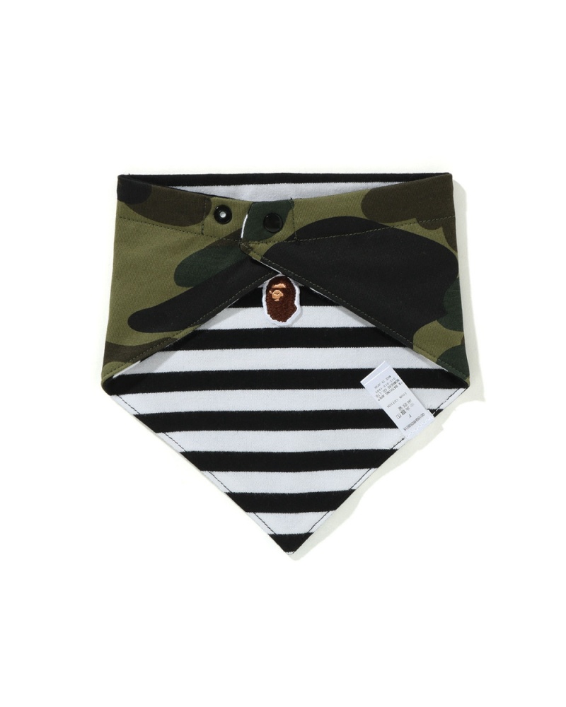 Najfatalniejszy Bape 1st Bandana Bib Dziecięce Zielone | 48325ZEWN