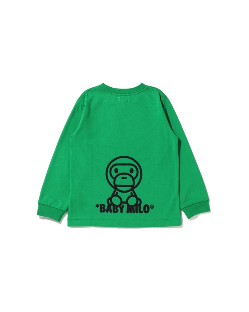 Najfatalniejszy Bape All Baby Milo Mix L/S Dziecięce Mięta | 29184KYAE