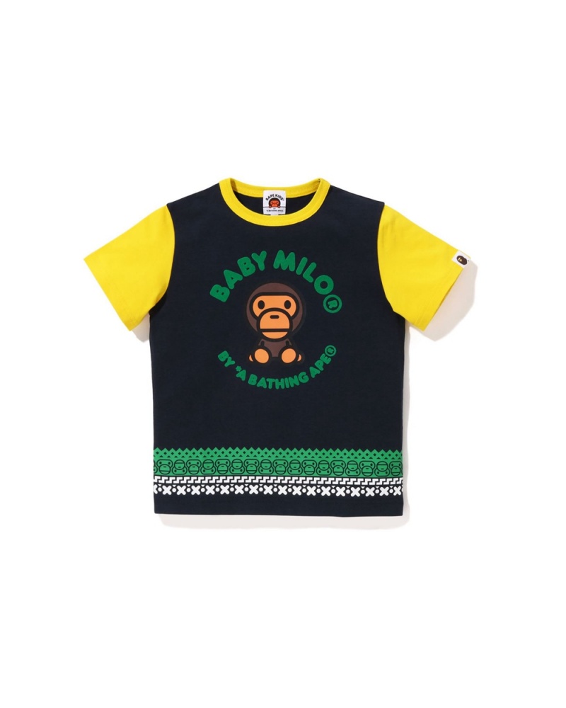 Najfatalniejszy Bape Baby Milo Nordic Print Dziecięce Granatowe Niebieskie | 31284YFEI