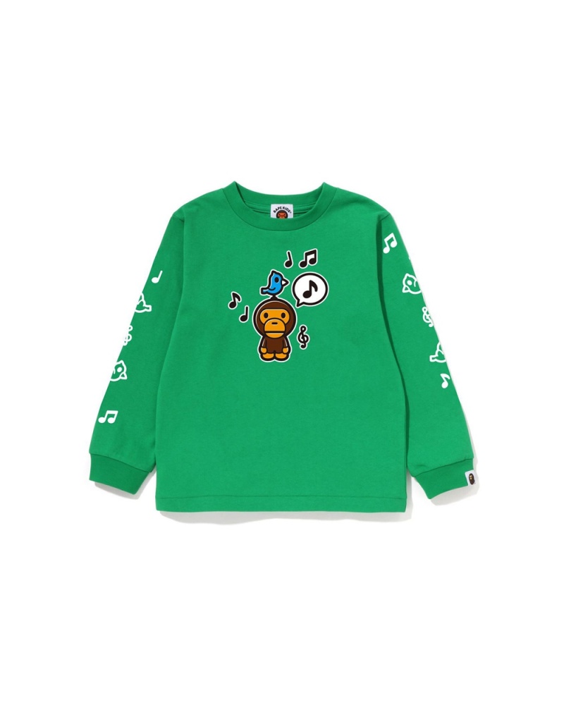 Najfatalniejszy Bape Baby Milo Speech Balloon L/S #2 Dziecięce Mięta | 81934NZXF