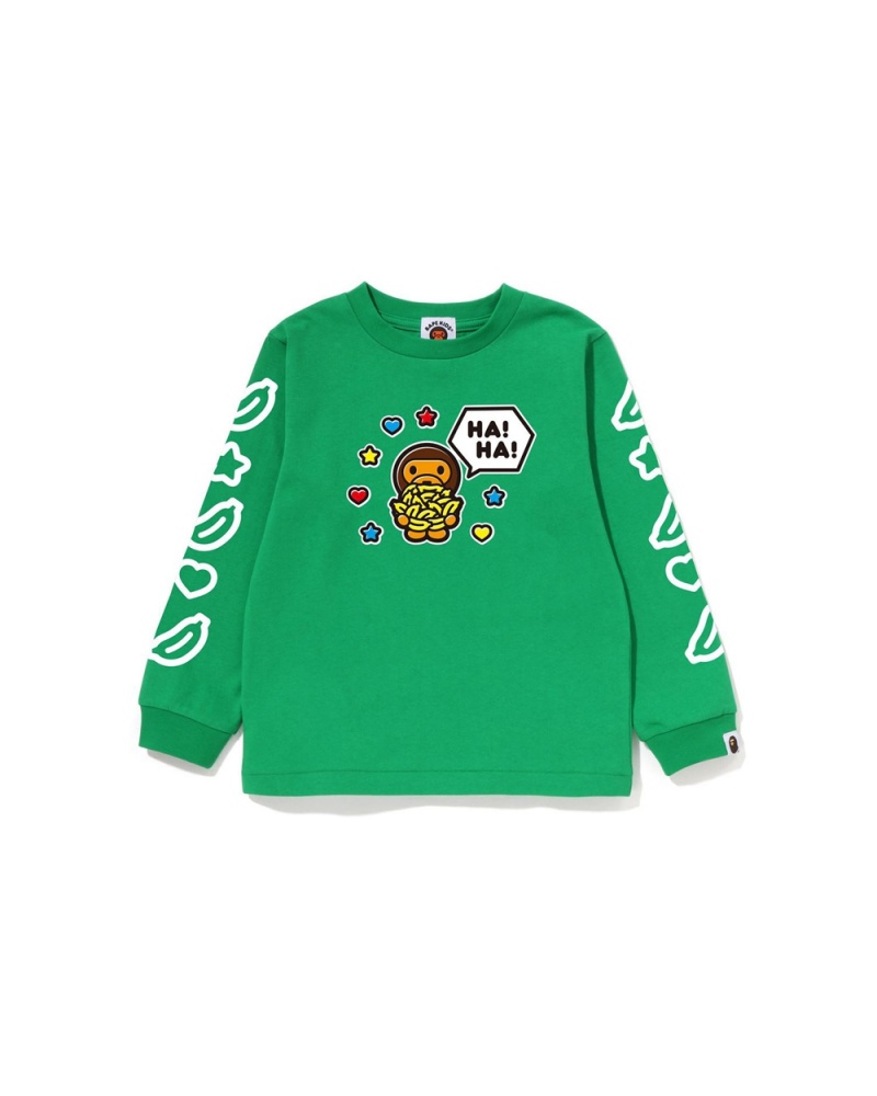 Najfatalniejszy Bape Baby Milo Speech Balloon L/S #1 Dziecięce Mięta | 28493HGEQ