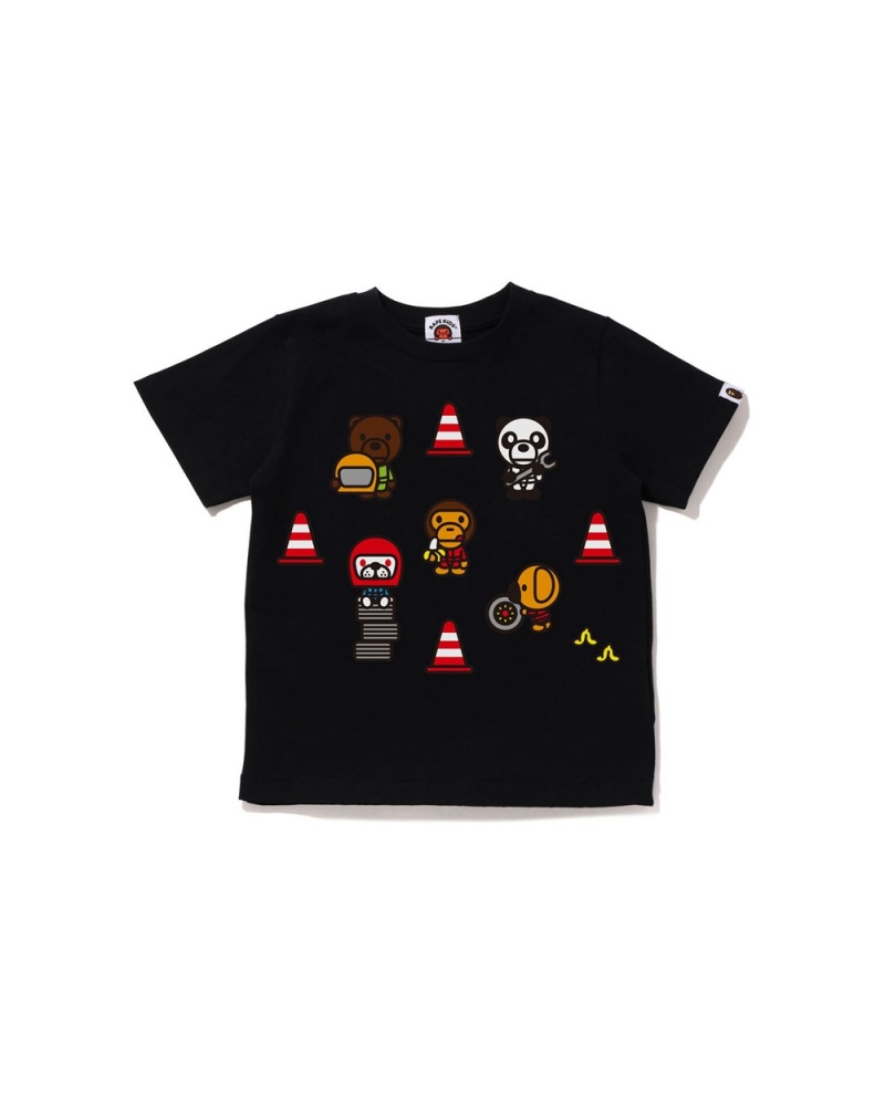 Najfatalniejszy Bape Baby Milo Wyścigowe #5 Dziecięce Czarne | 85376DAZS