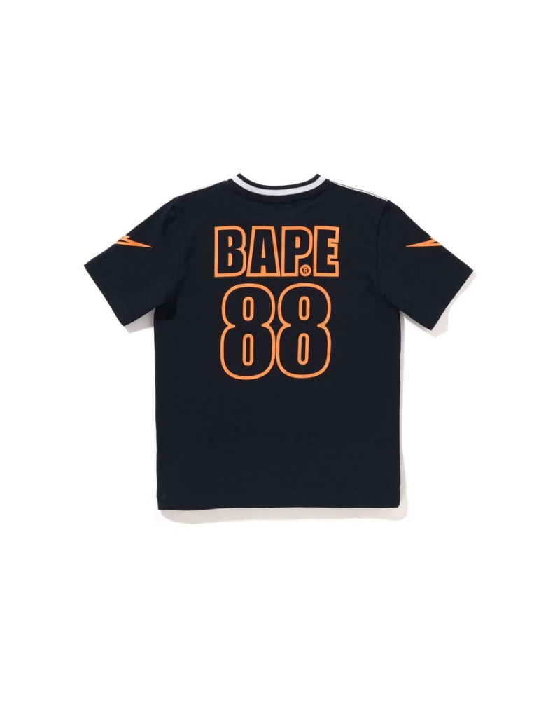 Najfatalniejszy Bape Moonface Football Dziecięce Granatowe Niebieskie | 54208ITJE